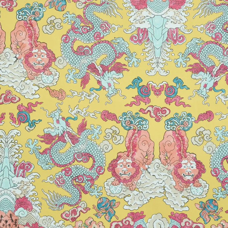 Magic Mountain Dragon Wallpaper, Yellow