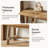 55.12-inch Solid Wood Dining Bench, Farmhouse Long Kitchen Bench With Strengthened Legs For Dining Room, Kitchen, Restaurant, Natural Brown-1696127698
