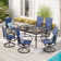 Sutiya 6 - Person Metal Patio Dining Set with Rectangular Table