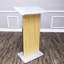 Pupitre de table en mélamine 49 po avec côtés incurvés en acier inoxydable brossé Fixturedisplays® 4929 - Podium assemblé