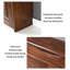 Banc de rangement à chaussures rabattable en bois foncé, armoire à chaussures avec compartiment caché-2015506293