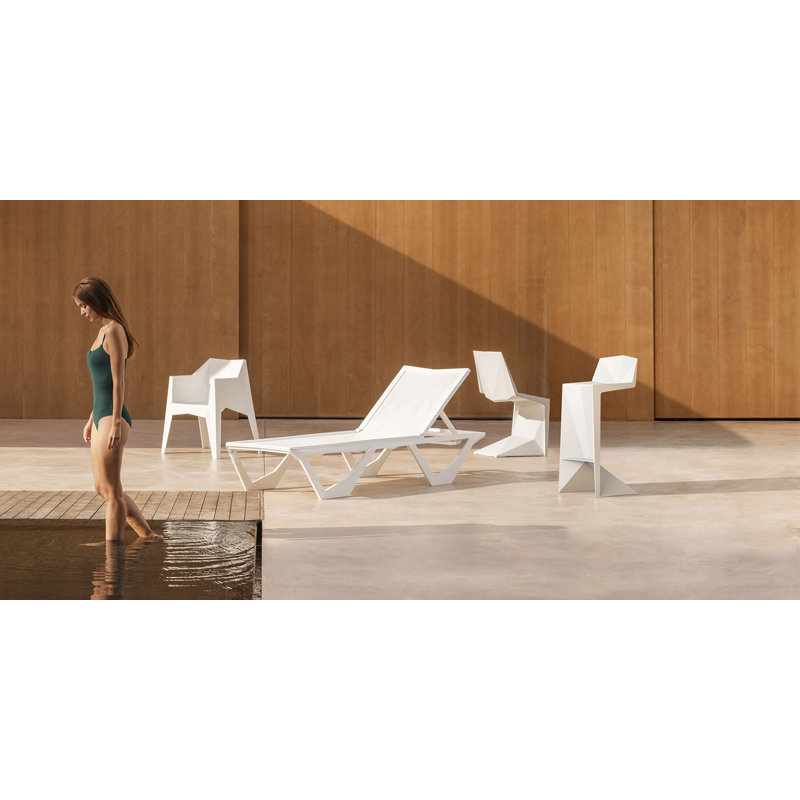 Voxel 28.25” Patio Bar Stool, White