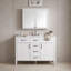 Meuble-lavabo autoportant contemporain avec comptoir en composite, tablettes réglables et portes à fermeture en douceur-1626300893