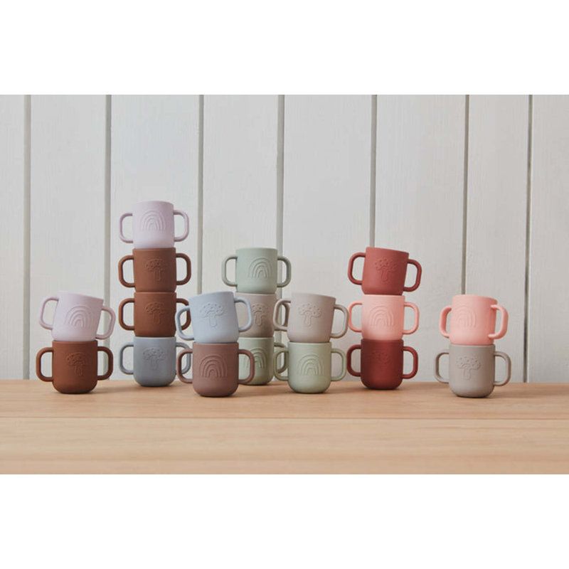 Kappu Silicone Baby Cup, Dusty Blue/Choko