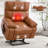 Leatheraire Heat Massage Dual Motor Infinite Position Up To 350 LBS Large Electric Power Lift Recliners With Hidden Cup Holders, Power-Remote, Medium-Firm And Heavy Duty-684718606