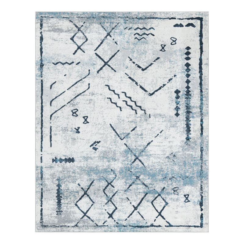 Eudora Geometric Indoor Rug, Rectangle 7'10" x 10'