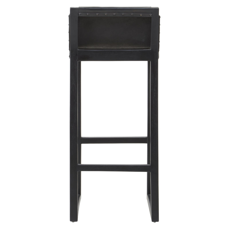 Natalie Solid Wood Counter Stool, Grey