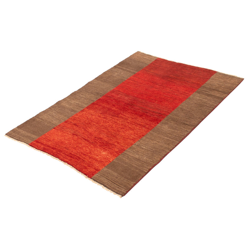 Tapis rouge foncé Kashkuli Gabbeh 5 pi 0 po x 7 pi 2 po