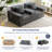 Boneless 4 In 1 Convertible Boneless Sofa Couch Foldable Floor Sofa Bed In A Box With 2 Cup Holders-621961491-621961517