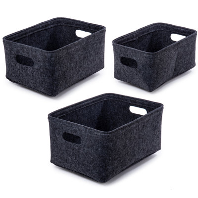 Ensemble de paniers en tissu 3 pièces
