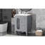 Meuble-lavabo 24 po avec lavabo, meuble-lavabo avec deux tiroirs et porte, tablette réglable, bois massif et panneau de fibres à densité moyenne-120330013
