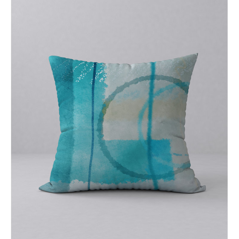 Abstract Reversible Throw Pillow, 18" x 18"