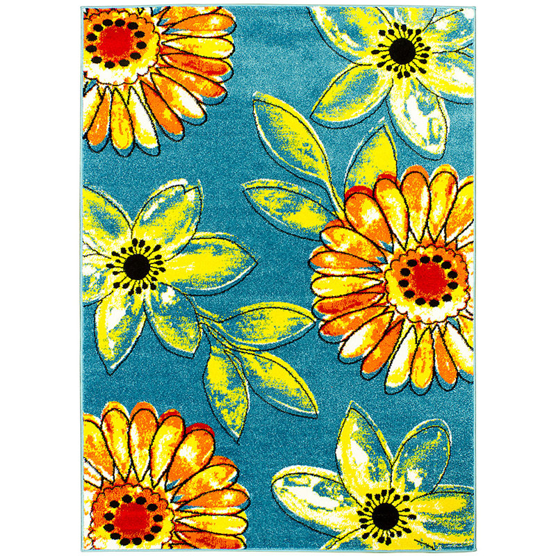 Performance Floral Indoor Rug, 7'10" x 10'