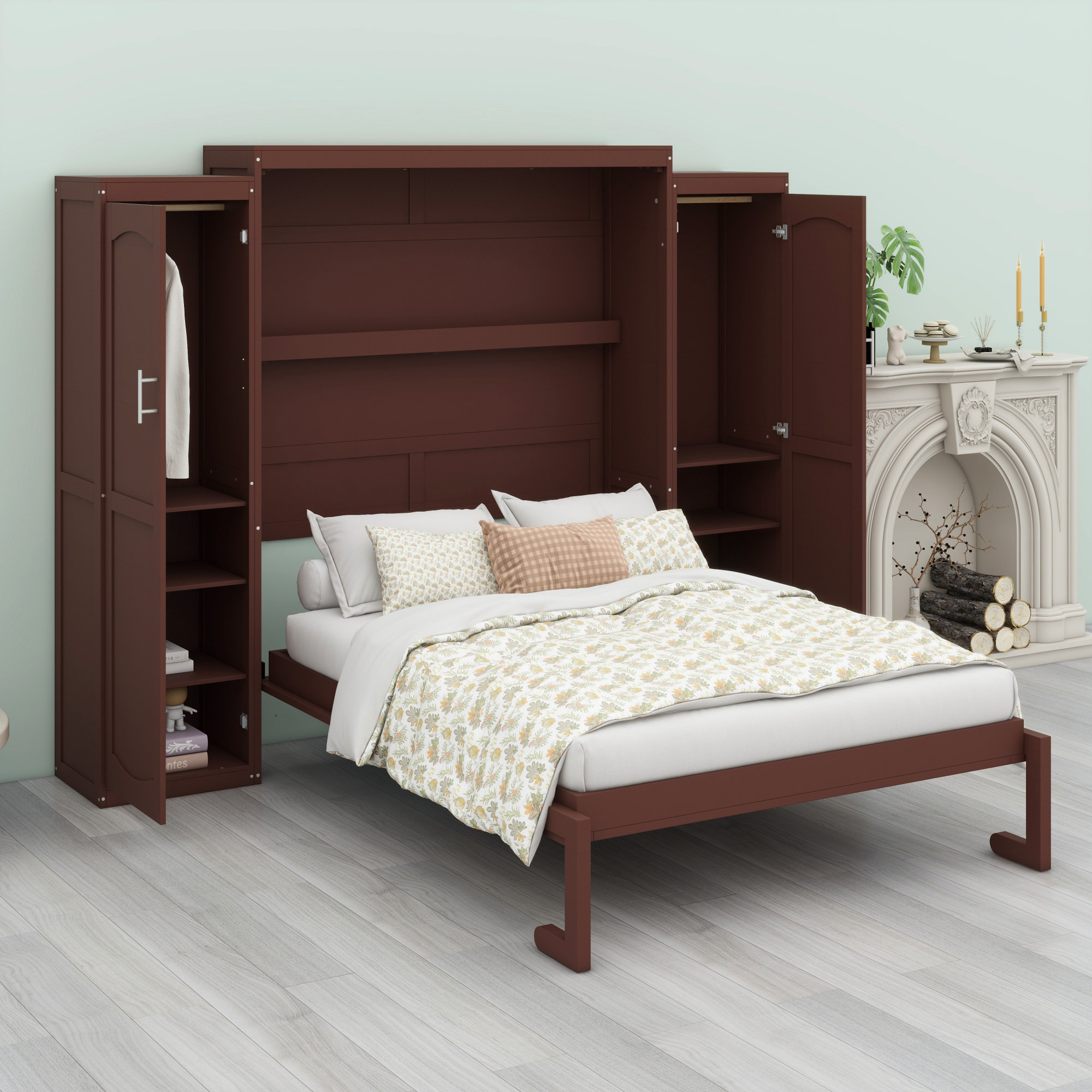 Foldable Rest Platform Hokku Designs Wooden Multifunctional Foldable Platform Bed With ...