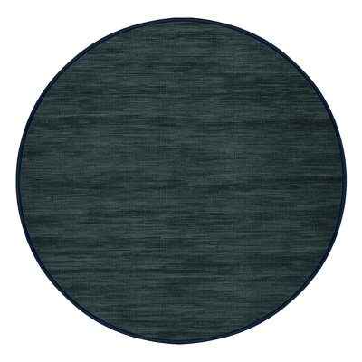 Tapis bleu uni lavable à la machine