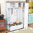 Hall Tree with Storage Bench, 4 Drawers, 2 Cabinets, 4 Hooks and Side Storage Organizer-318456701