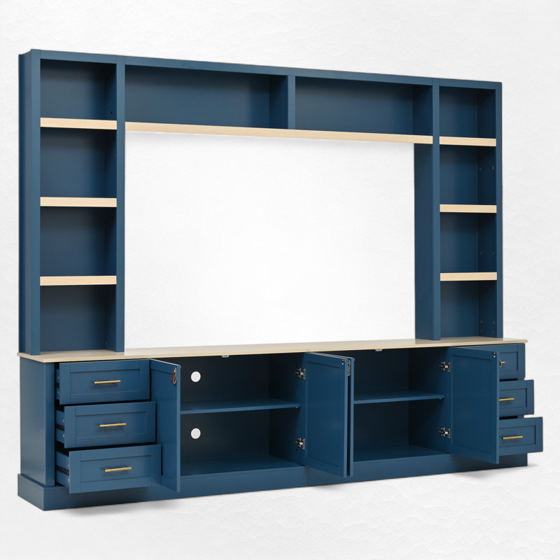 Entertainment Center For Tvs Up To 75", Navy Blue