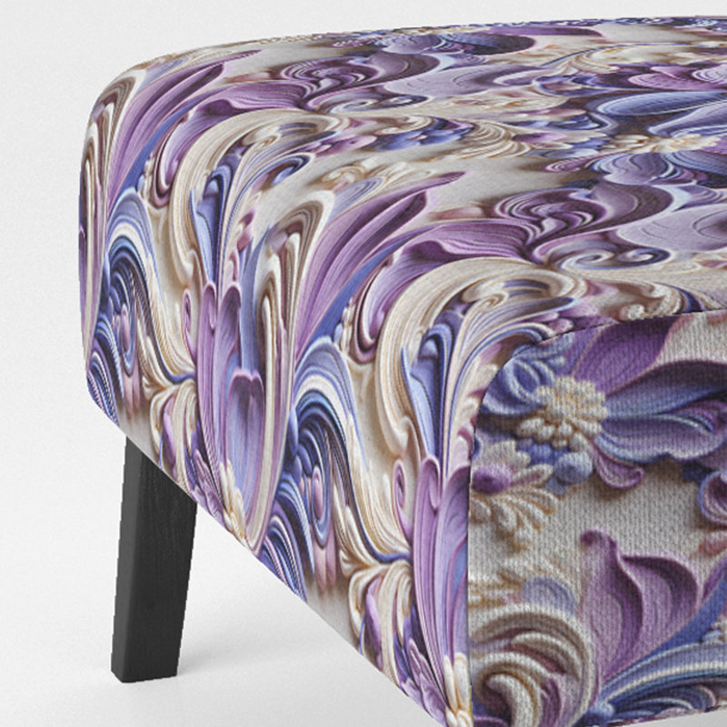 Fauteuil de chambre mauve lavande persan Paisleys I - rembourré bohème et éclectique