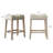 Backless Counter Stools Set of 2 with Nailhead Trim