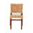 Bali & Pari Lesia Natural Rattan Dining Chair With Cushion - Handwoven Wicker Side Chair With Mahogany Wood Frame, Coastal Boho Style Seating For Kitchen Or Dining Room