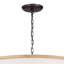  Lustre 6 lumières noir texturé Heddle 30,4 pouces-70048062