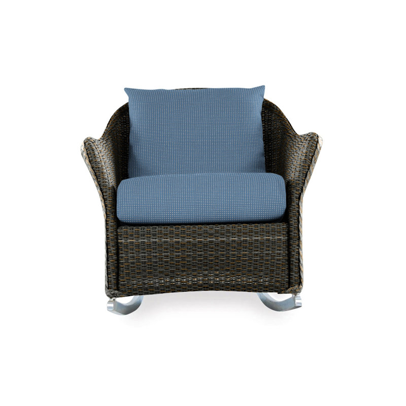 Weekend Retreat Outdoor Rocker Chair, Mink, Bamboo Bay Sky