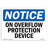 No Overflow Protection Device Sign