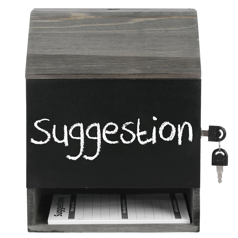 Solid Chalkboard Tip Suggestion Box