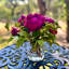 Faux peony arrangement in vase-768437884