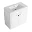 Meuble-lavabo autoportant avec lavabo en résine et 2 portes d'armoire, meuble-lavabo-113448693-113448694