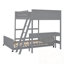 Lit double superposé au dessus d'un lit double avec bureau-507110534