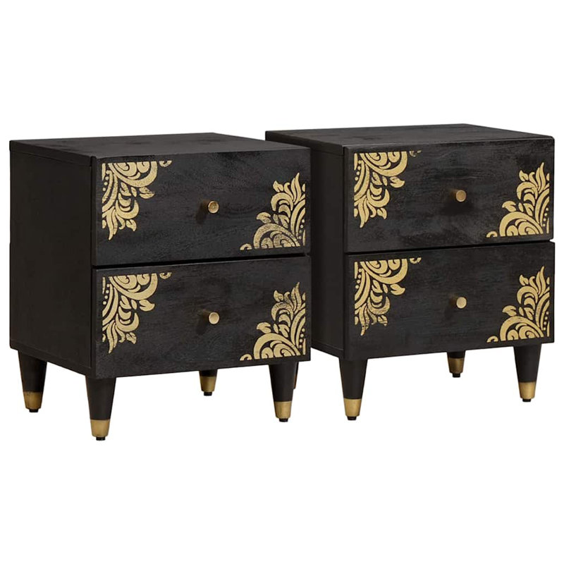 40cm W Solid Wood Bedside Table