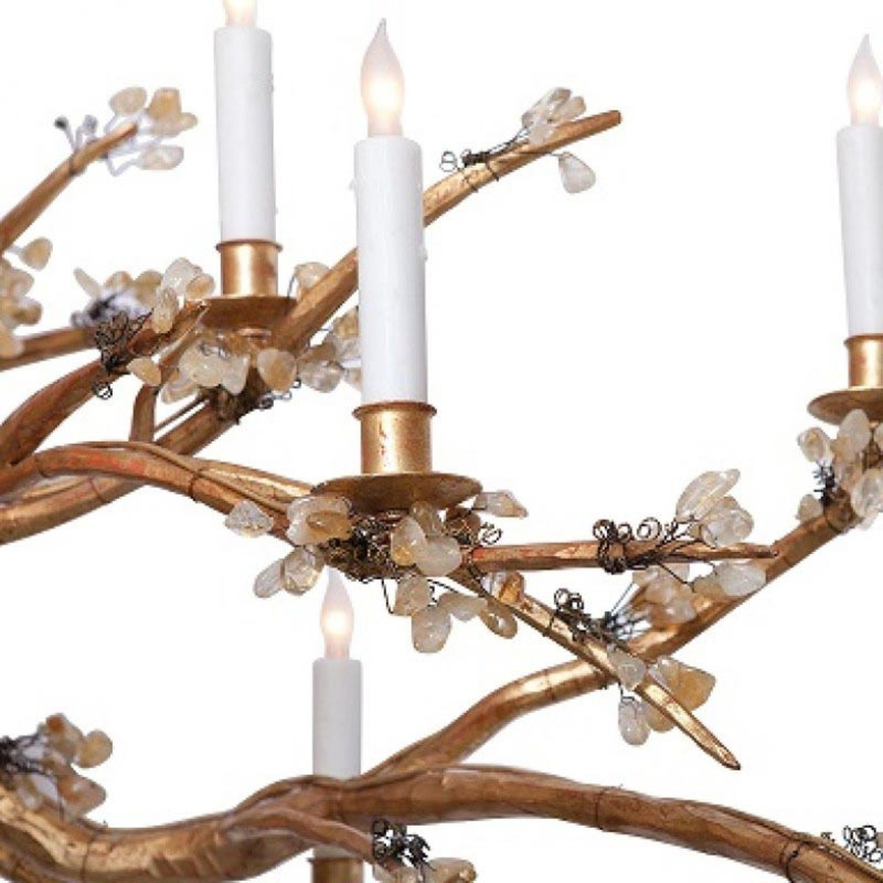 Lustre Kaulana, H 25 po x l 32 po x P 18 po, Cuivre antique