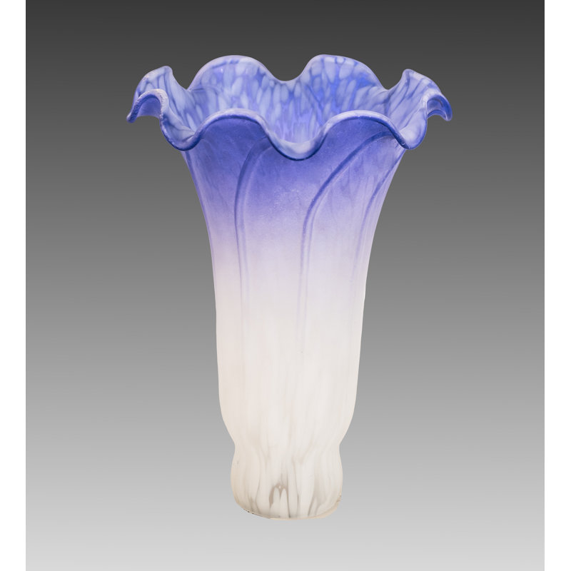 Novelty Lamp Shade, 6" H x 4" W x 4" D, Blue/White