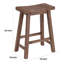 Tabouret à hauteur de comptoir en bois avec pieds inclinés