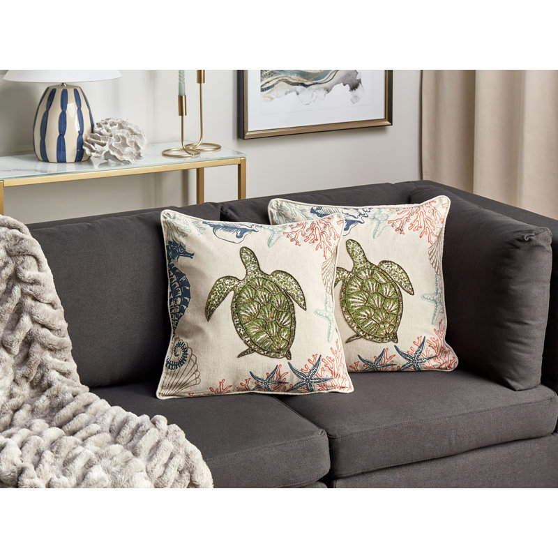 Castlehaven Animal Print Beige Square Throw Cushion