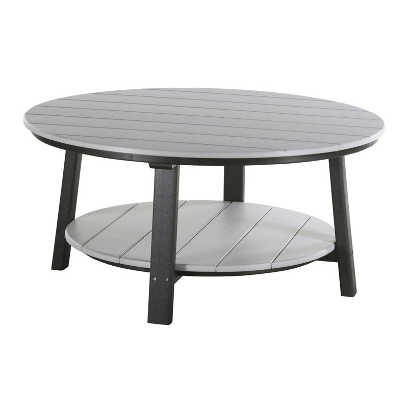 Table basse en plastique Orma, Noir, Gris tourterelle