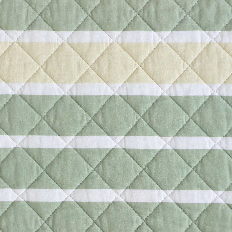 Nautica Varadero Stripe Cotton Reversible Green Quilt Set, Twin Quilt + 1 Standard Sham, Green