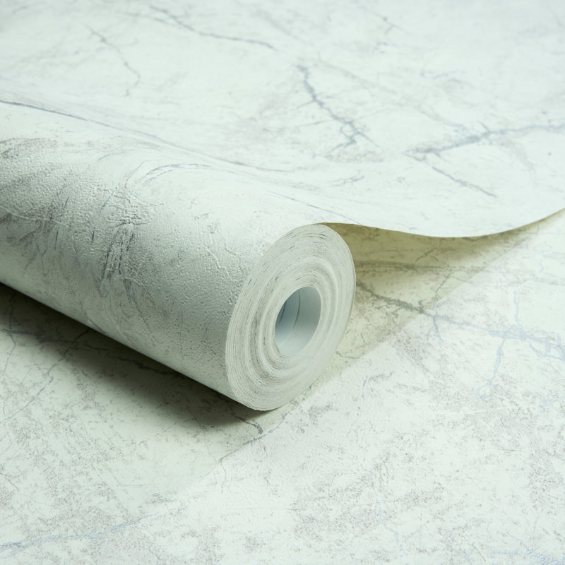 Textured Vibes Collection  Marble Texture Wallpaper Roll, White