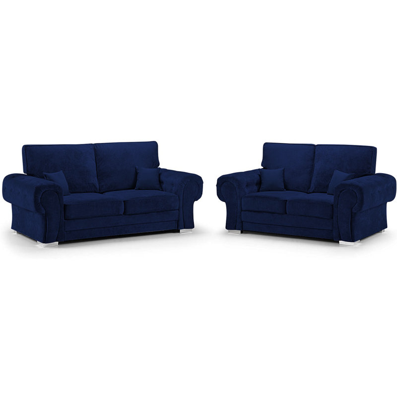 Deshotel Living Room Set, Blue