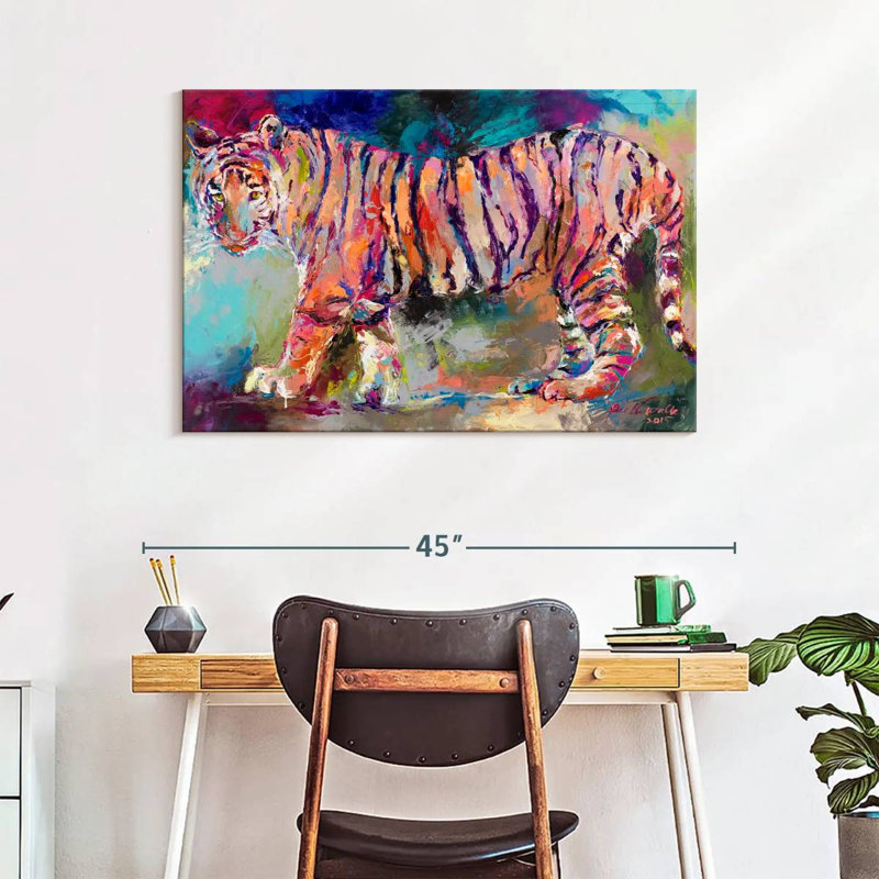 Tigre royal du Bengale sur toile, H 26 po x l 39 po x P 1,25 po