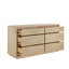 Ismail Danish-Inspired Modern 6-Drawer Dresser-109706835
