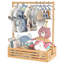 Porte-vêtements pour bébé avec boîte de rangement et tringle de suspension réglable pour poupée pour tout-petits 