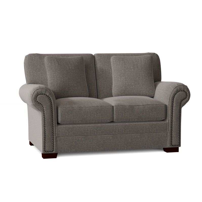 Adrena 63'' Upholstered Loveseat, Dark Brass, No, Seneca 10