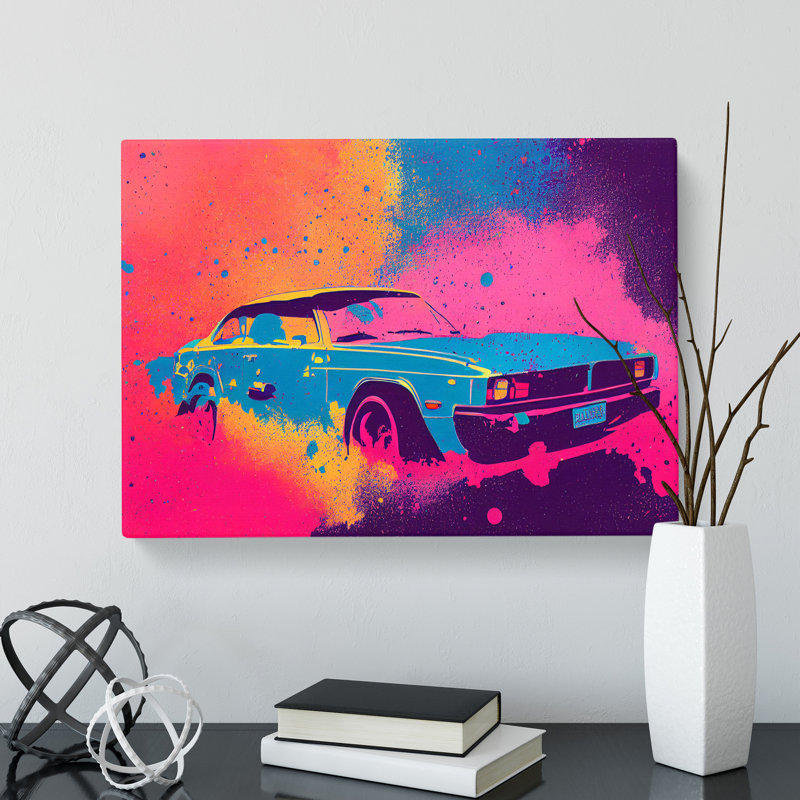 Retro Car Splash Vol.1 - Wrapped Canvas, 35cm H x 50cm W x 3cm D