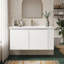 Meuble-lavabo mural avec lavabo en céramique