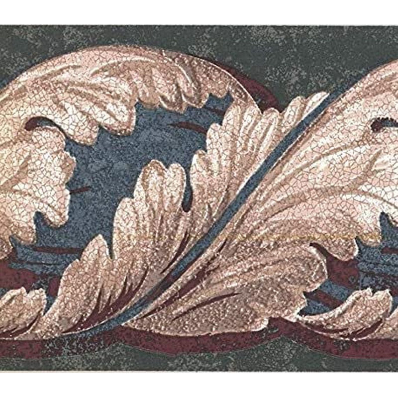Floral Border, Brown/Beige/Blue