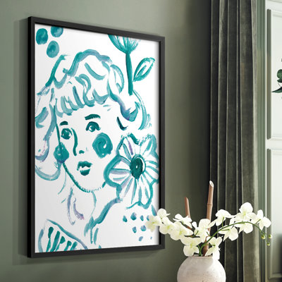 «Budding Flower II», reproduction encadrée - bois massif
