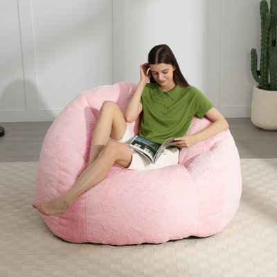Fauteuil à billes à compression pour salles de séjour, appartements et salons, rose
