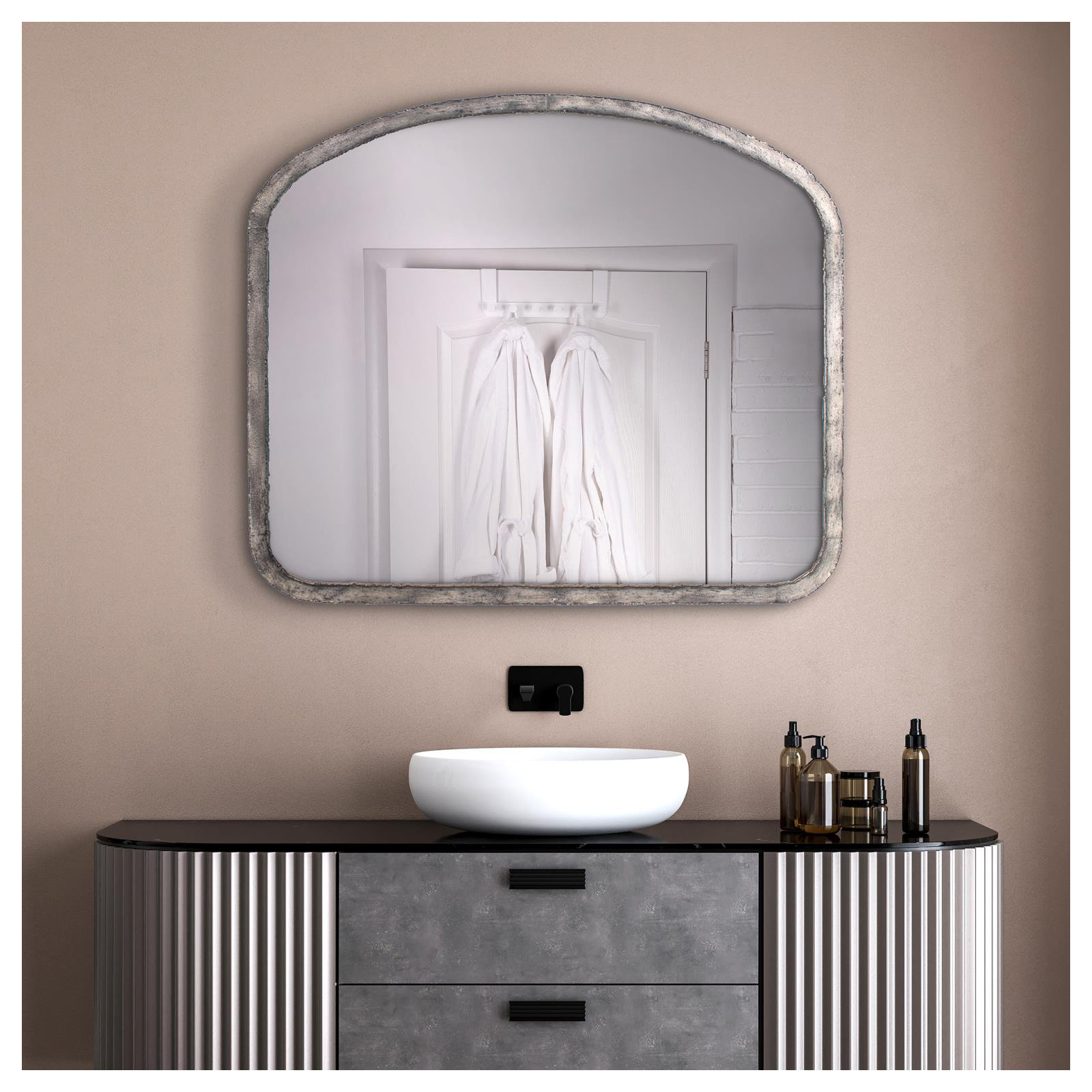 Marius Arched Mirror Gold, Silver
